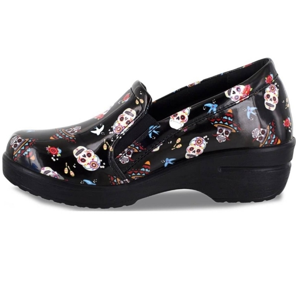 EASY WORKS Leeza Festive Skull Clogs - Picture 6 of 14